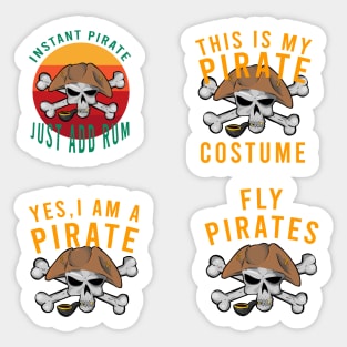 Yes, I am a pirate sticker pack Sticker